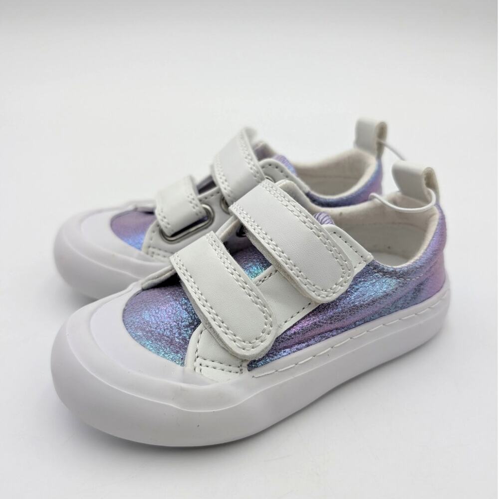 Harper Canyon Maia Double Strap Sneakers White/Purple Glitter Size US6D EU22